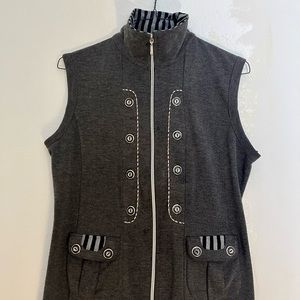 Vintage Sweater Vest Dolce and Gabbana Zip Up